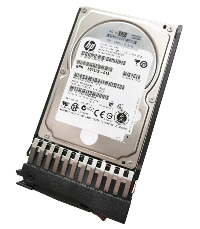 DYSK HP 600GB 2,5" 10K SAS 599476-003 EG0600FBDSR + KIESZEŃ 500223-001