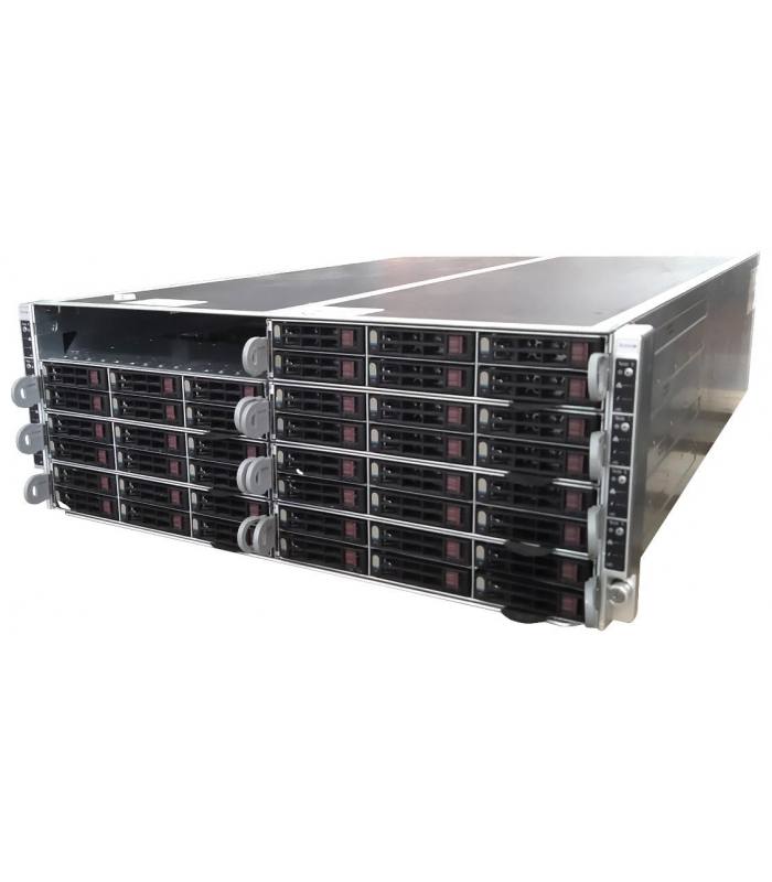 SUPERMICRO CSE-418 F617R2-R72 4X1620W + 7X X9DRFR NODE REV 2.00 2X6C E5-2620 2.00 GHz 16GB 6X2,5" IPMI